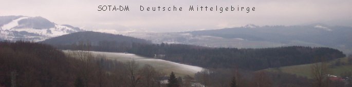 Blick in die Deutschen Mittelgebirge